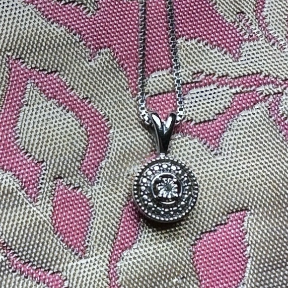 DIAMOND PENDANT NECKLACE STERLING SILVER 3396 B - Picture 11 of 11